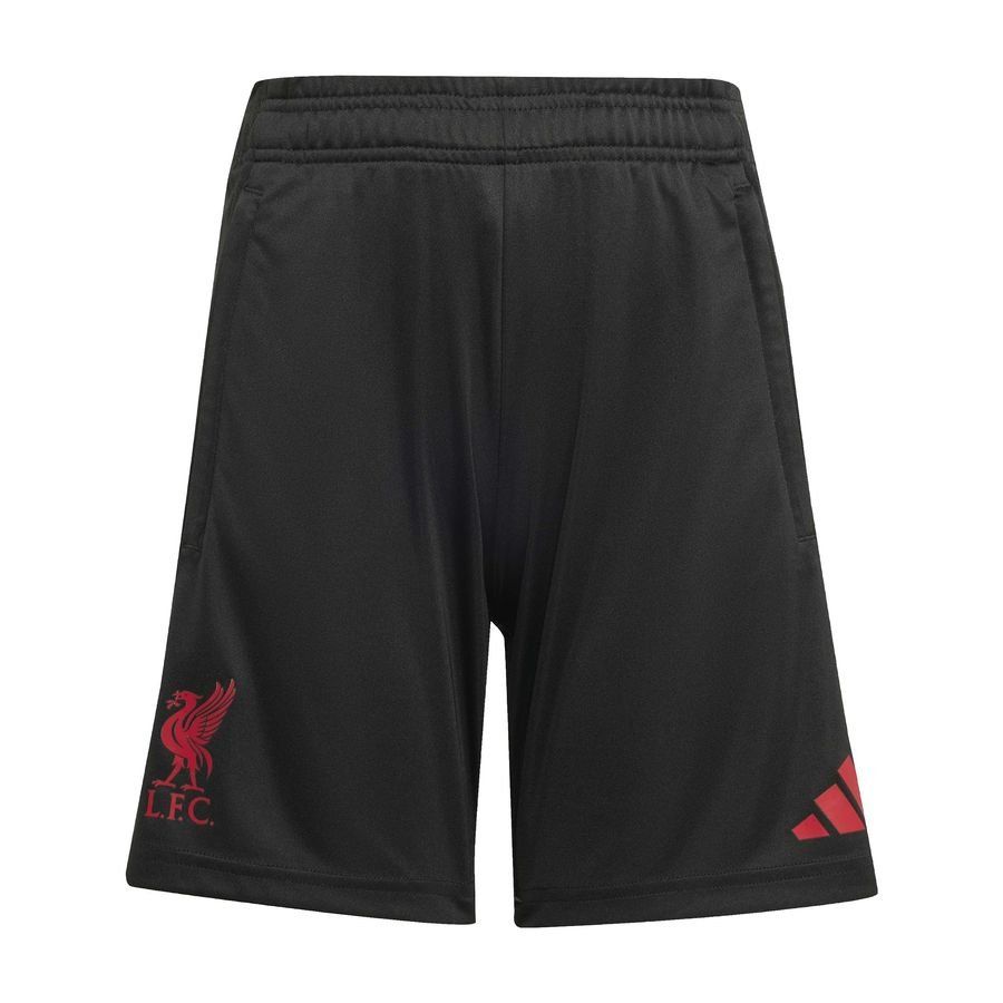 Liverpool Training Shorts Tiro 25 - Black/Strawberry Red/Wonder White Kids-SoccerKits Hub | Buy Soccer Jerseys Online